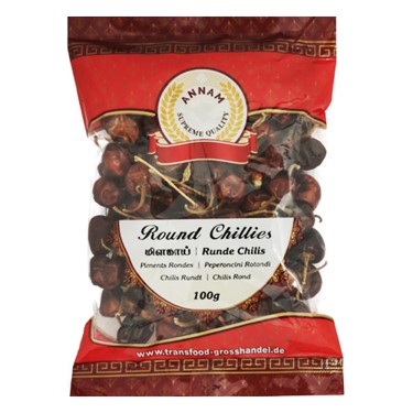 Annam Dried Red Chillies Round 100g