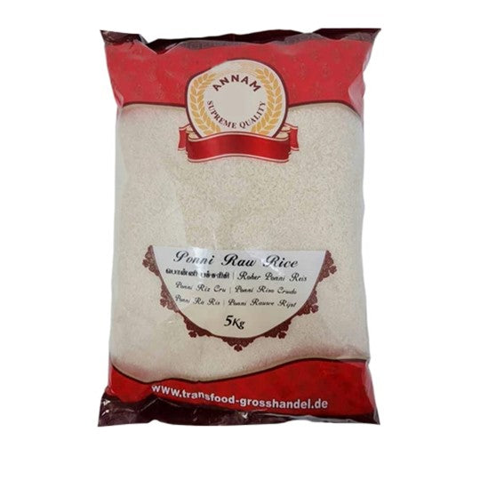 Annam Ponni Raw Rice - 5Kg Annam