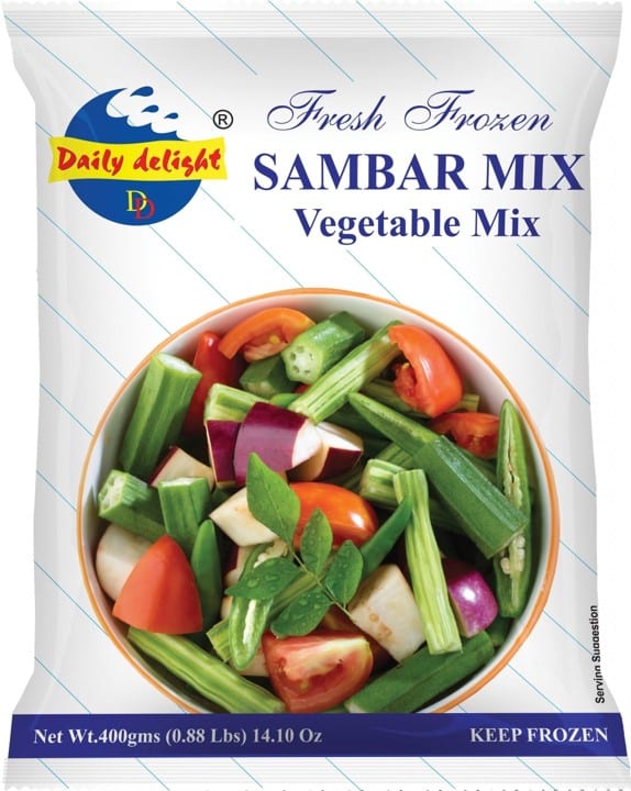 Daily Delight MIX VEGETABLES for SAMBAR 400g Daily Delight
