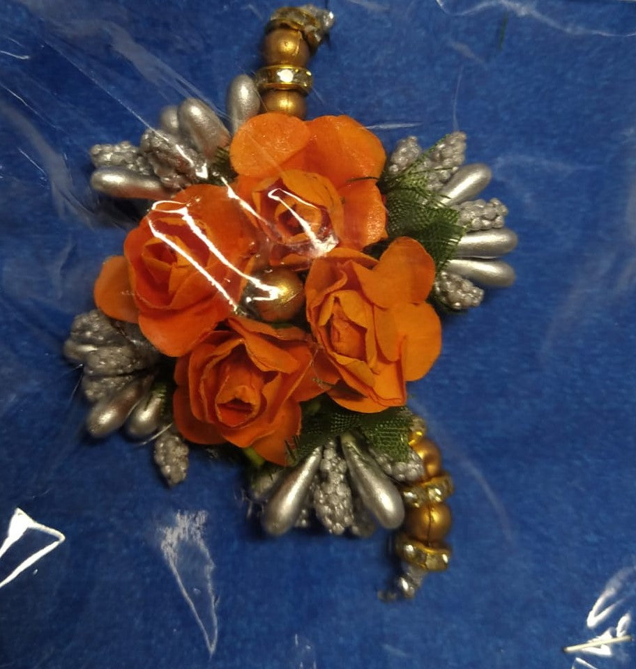 Traditional Karigari Rakhi (Orange)