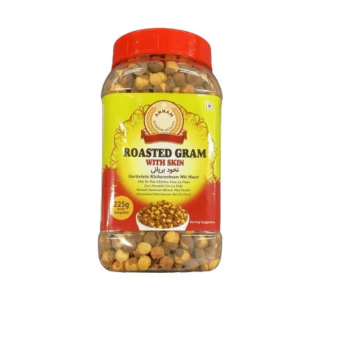 Annam Roasted Gram | Chana Whole with Skin (Unsalted) 225g Annam