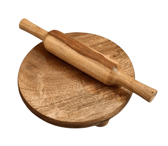 Wooden Chakla Belan |Rolling Board and Pin 1 Set