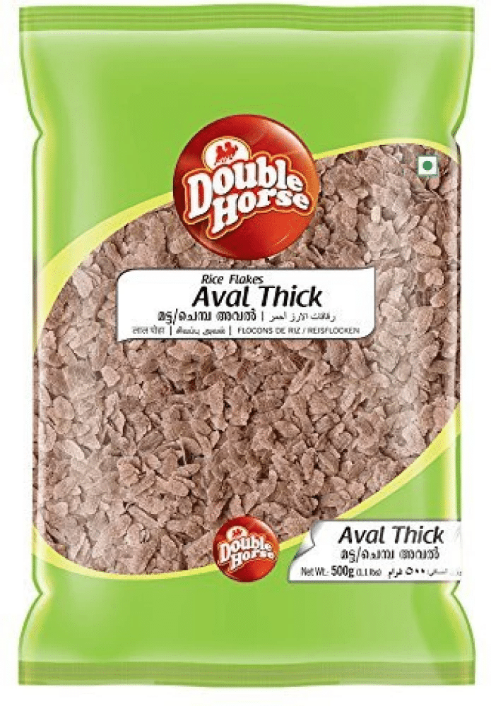 Double Horse Brown Rice Flakes | Poha | Pawa | Aval (Thick) 500g