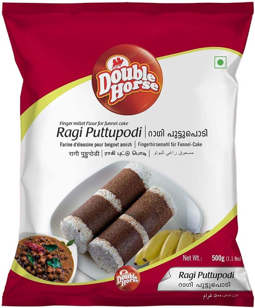 Double Horse Ragi Puttu Podi | Puttu Flour 500g (Best Before: 1 June 2025)