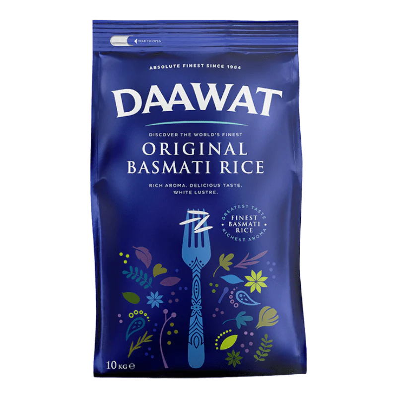 Daawat Original Basmati Rice packaging on a white background
