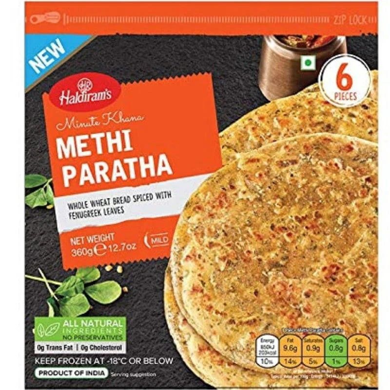 Haldiram's Methi Paratha (Frozen) 400g - 6 Pieces