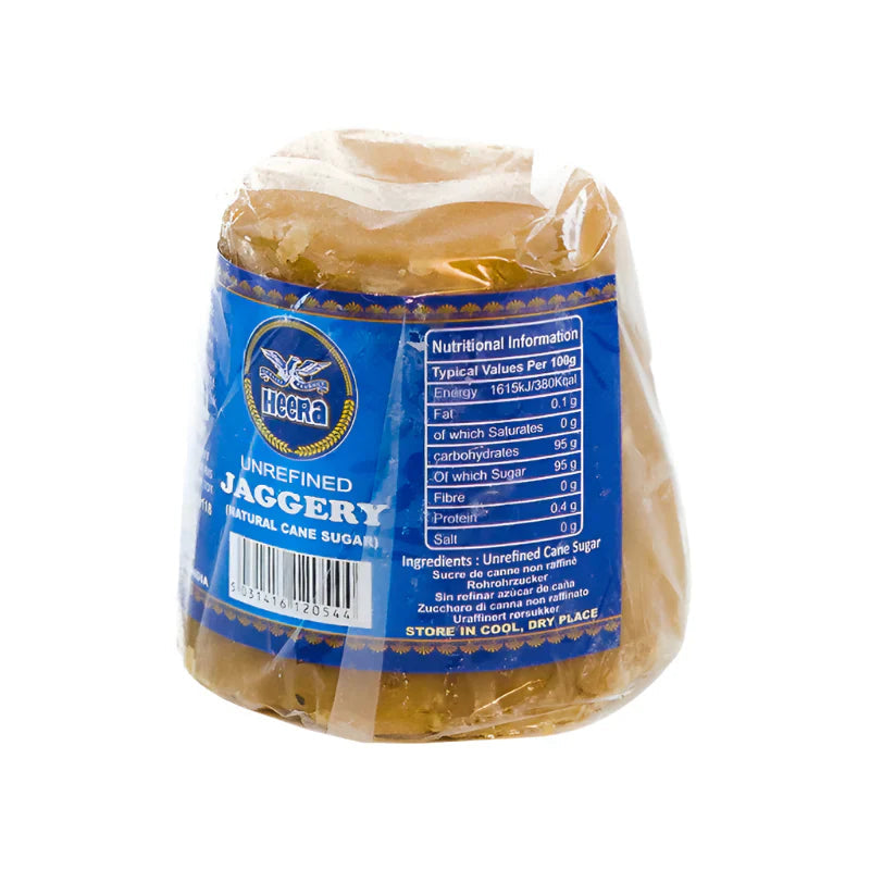 Heera Jaggery Block | Gur | Natural Cane Sugar (Unrefined) 450g Heera