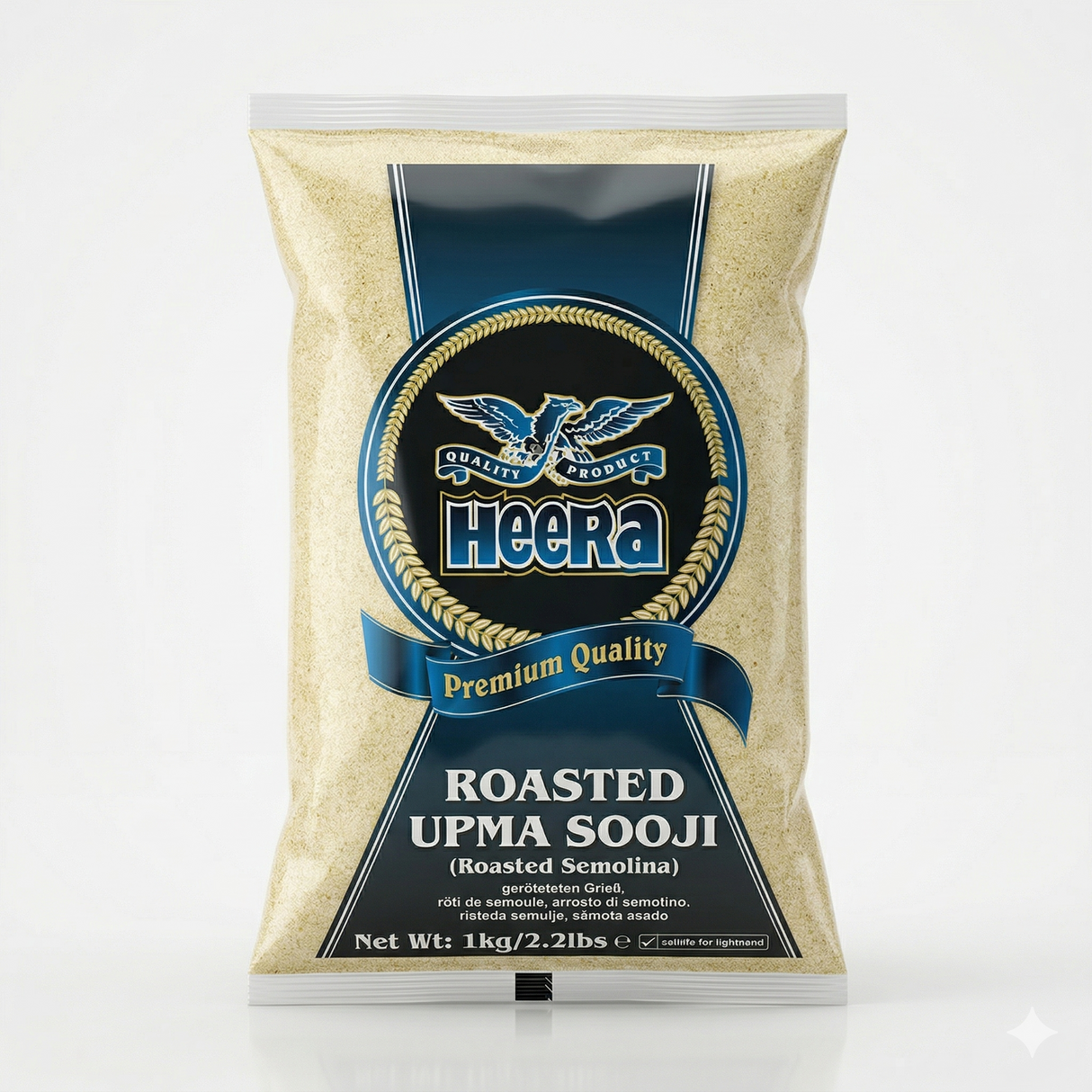 Heera Upma Rava | Upma Sooji (Roasted) 1Kg Heera
