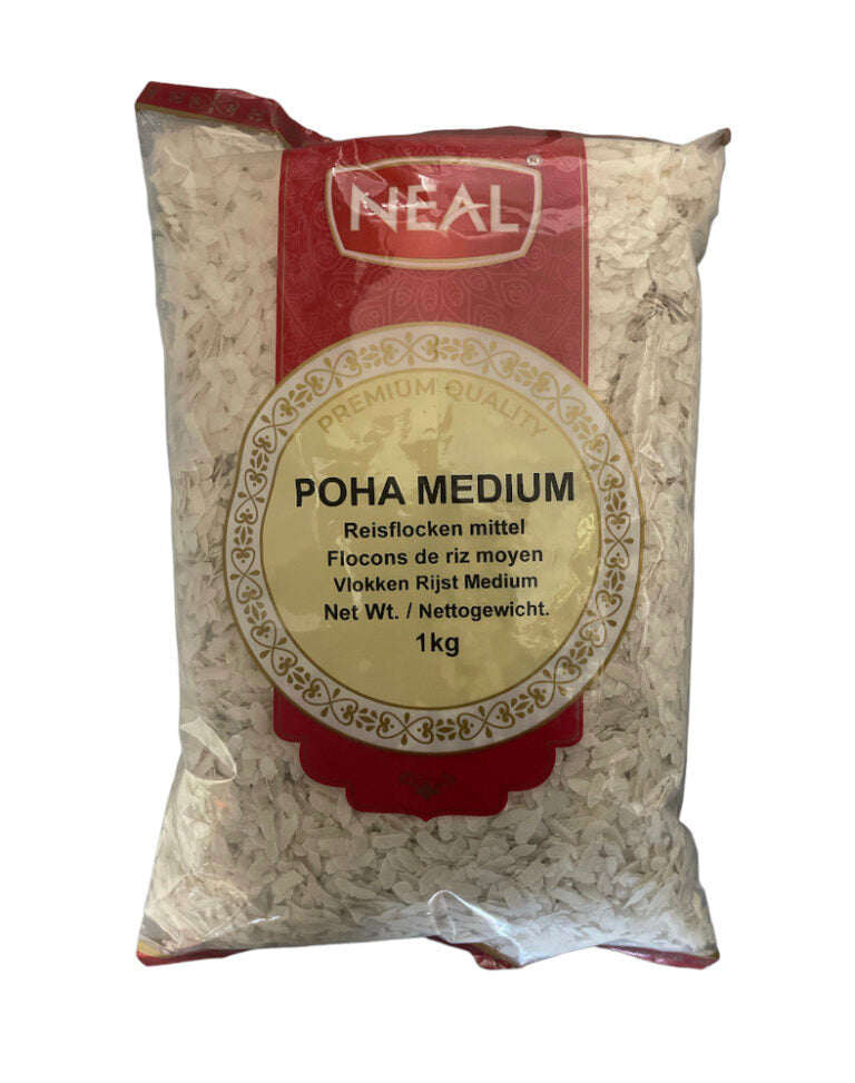 Neals White Rice Flakes | Poha | Pawa | Aval (Medium) 1Kg