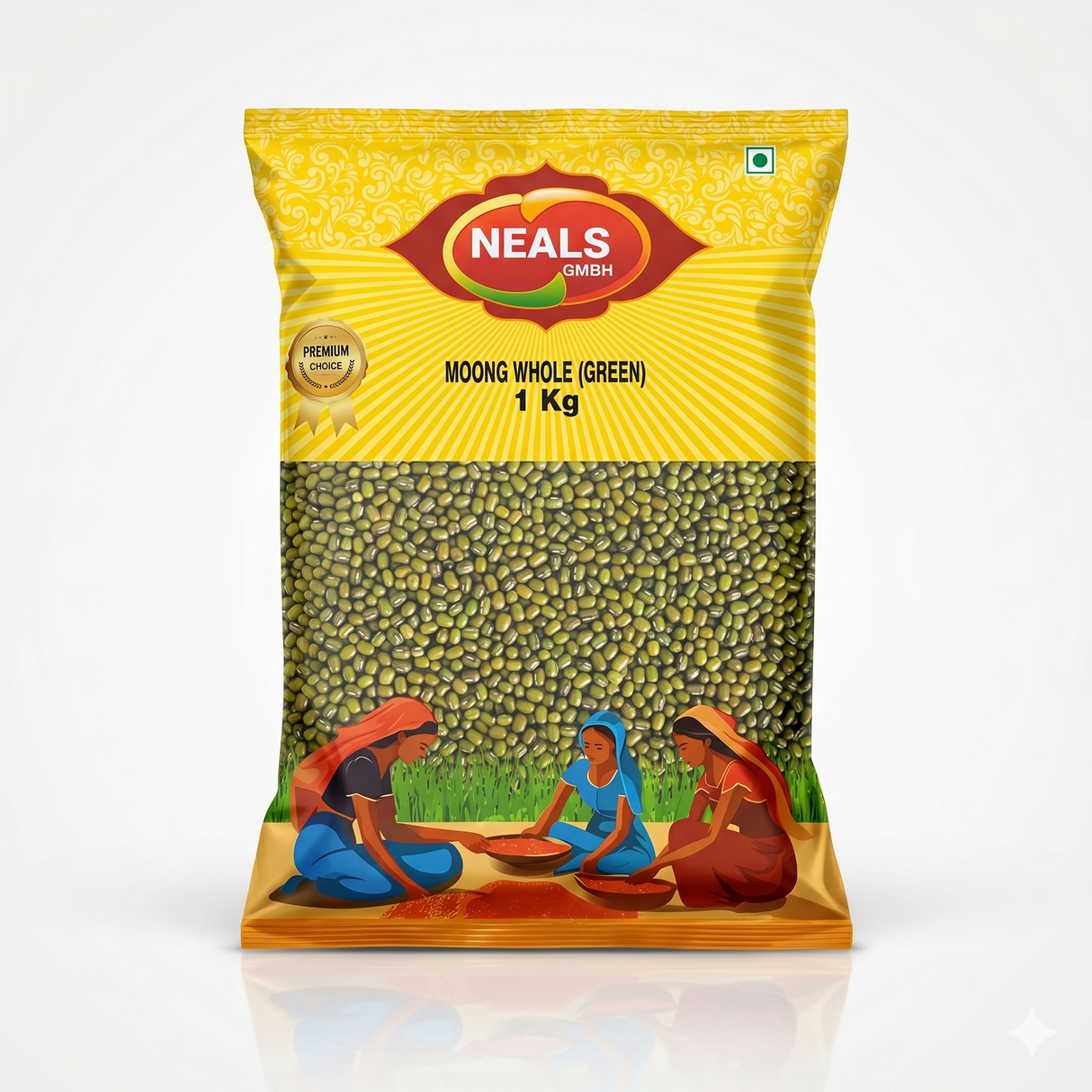 Neals Moong Whole | Mung Beans (With Skin) 1Kg Neals