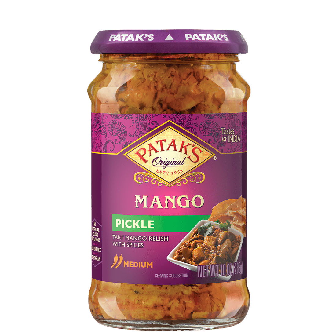 Patak's Mango Pickle Medium 283ml Pathak's