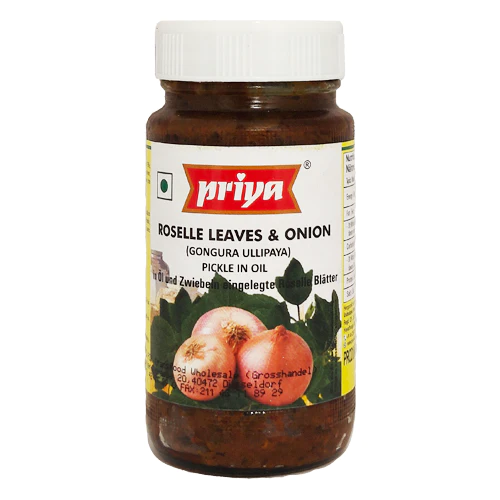 Priya GONGURA ONION PICKLE (WITHOUT GARLIC) 300G (Best Before: End Sep 2024)