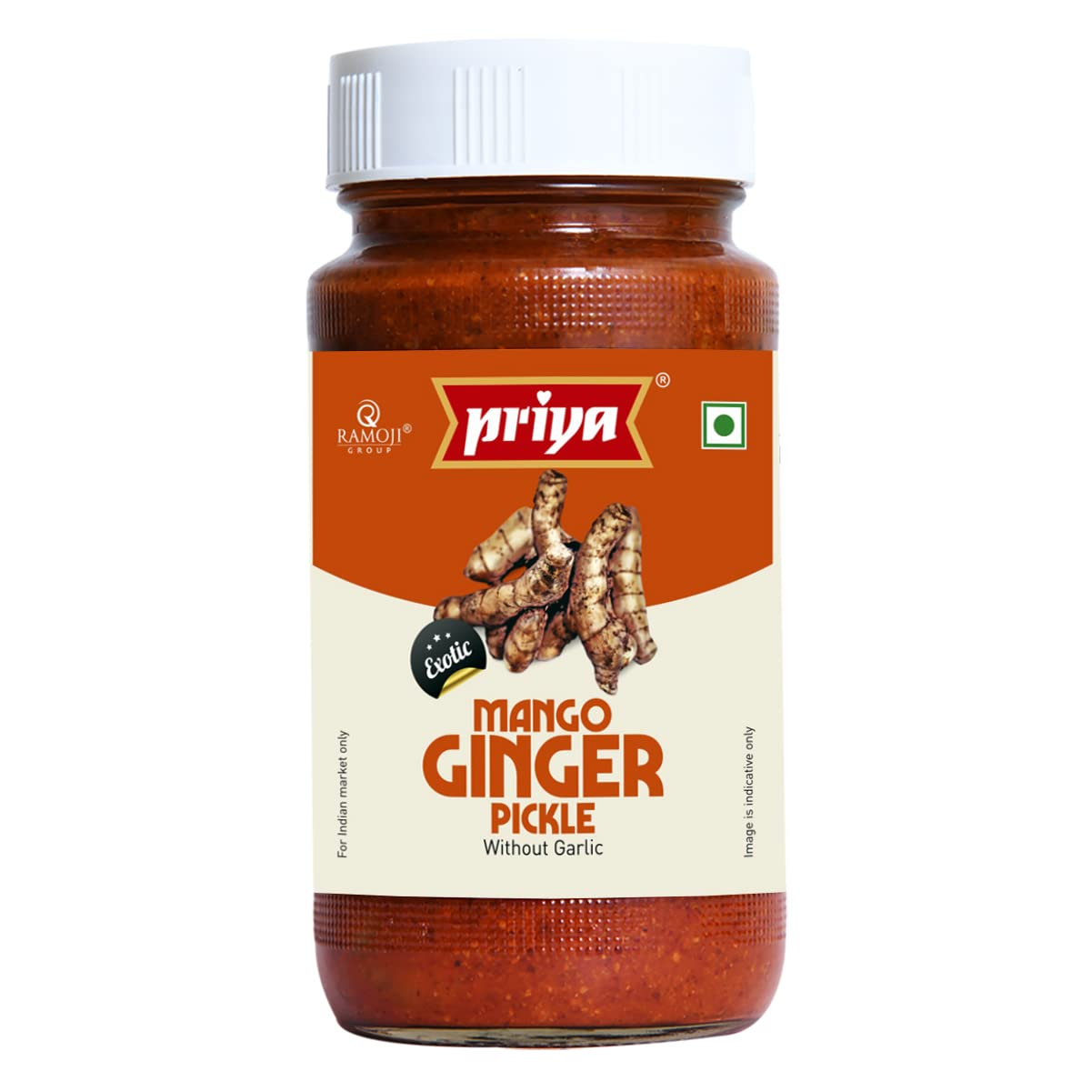 Priya MANGO + GINGER PICKLE (WITHOUT GARLIC) 300G