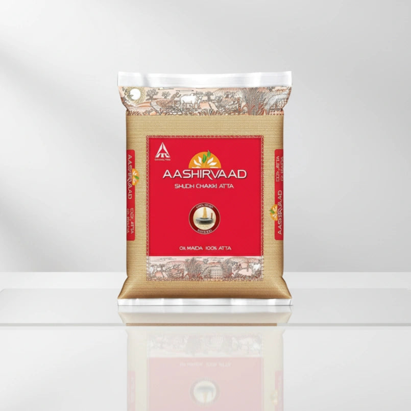 Aashirvaad Shrikhand Atta packaging on a white background