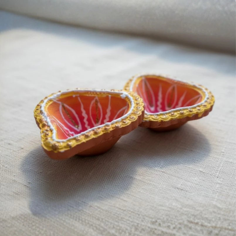 Diya Hand-Painted Fancy HP3- Set of 4 Pcs