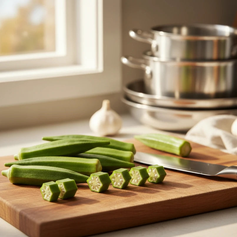 Fresh Okra | Bhindi | Ladies Finger 500g Generic