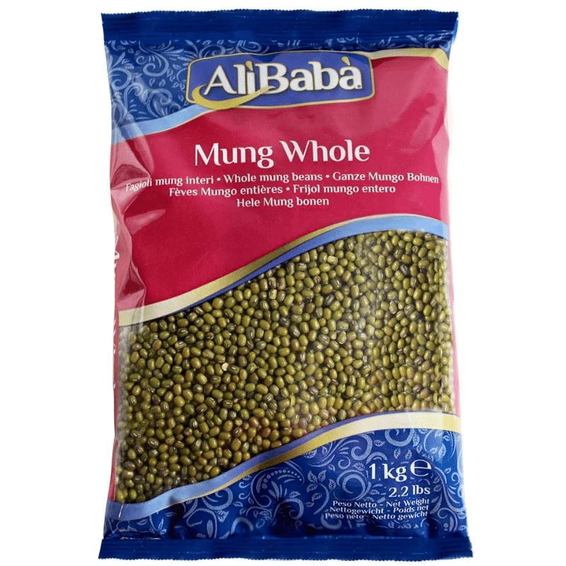 Ali Baba Moong Beans Whole (With Skin) | Sabut 1 Kg