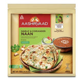 Aashirvaad Garlic & Coriander Naan 5 Pieces (Frozen) 400g