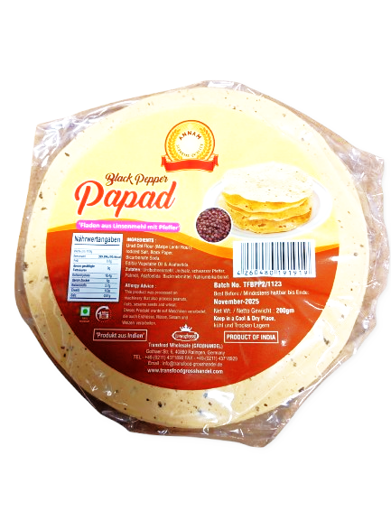 Annam Black Pepper Papad 200g