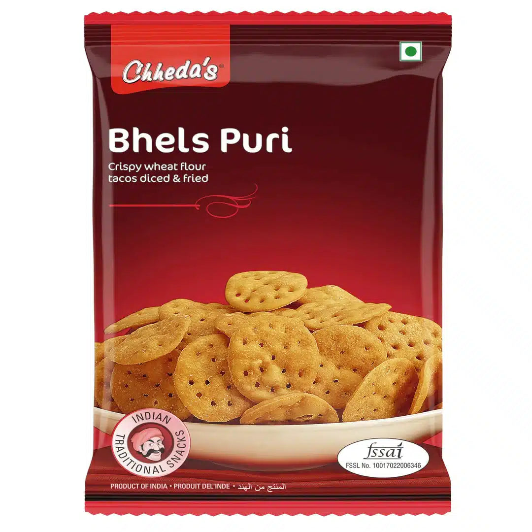 Chheda's Bhels Puri (Crispy Wheat Flour Tacos) 170g