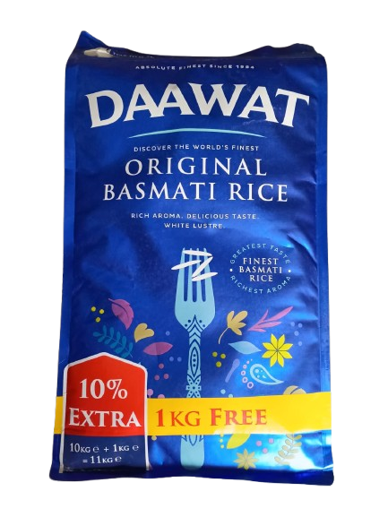 Daawat Original Basmati Rice 10 Kg (Extra 1Kg FREE)