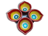 Diya Hand-Painted Fancy HP1- Set of 4 Pcs