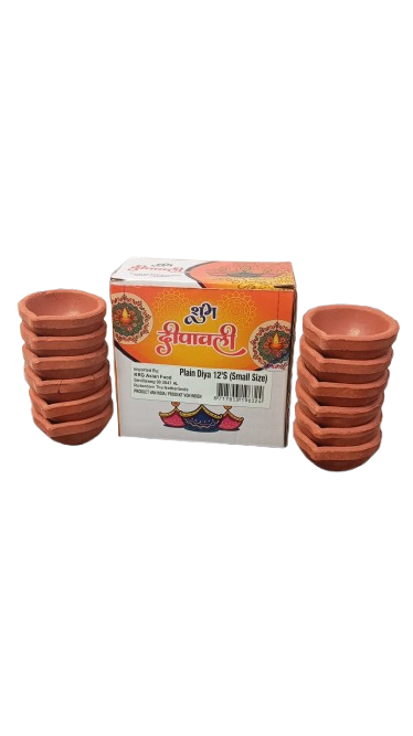 Diya Clay Red Natural Small - Set of 12 Pcs