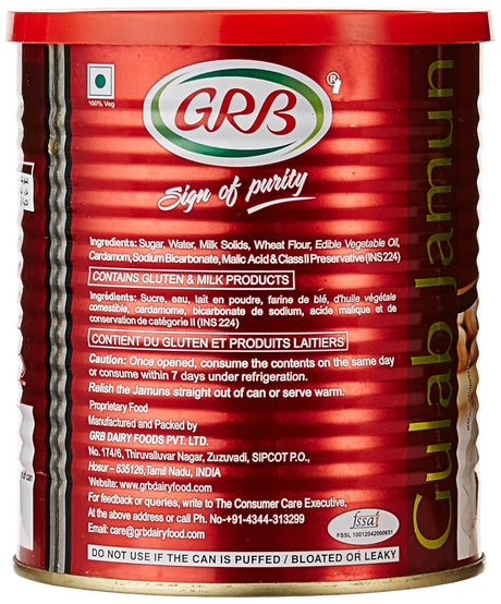 GRB Gulab Jamun 1Kg Tin