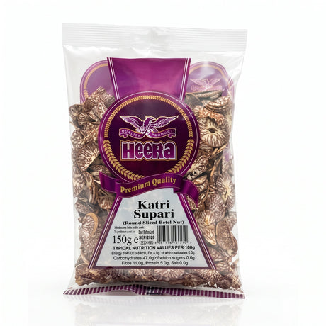 Heera Katri Supari | Betel Nut |Areca Nut (Round Sliced) 150g Heera