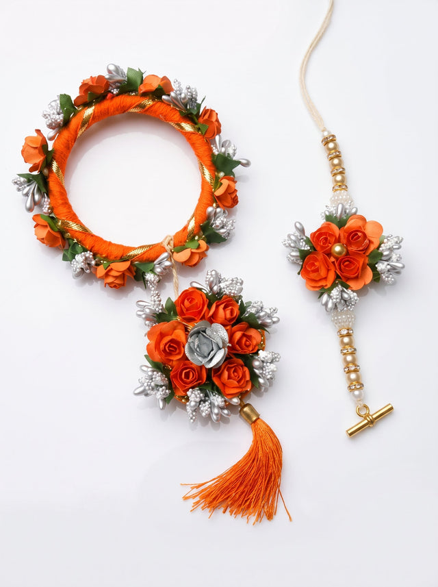 Traditional Karigari Rakhi & Lumba Combo for Bhaiya Bhabhi Generic