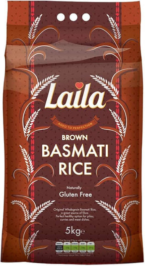 Laila Brown Basmati Rice 5Kg Laila