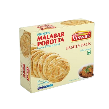 Viswas Malabar Porotta Family Pack (12 Pieces) 908g Daily Delight
