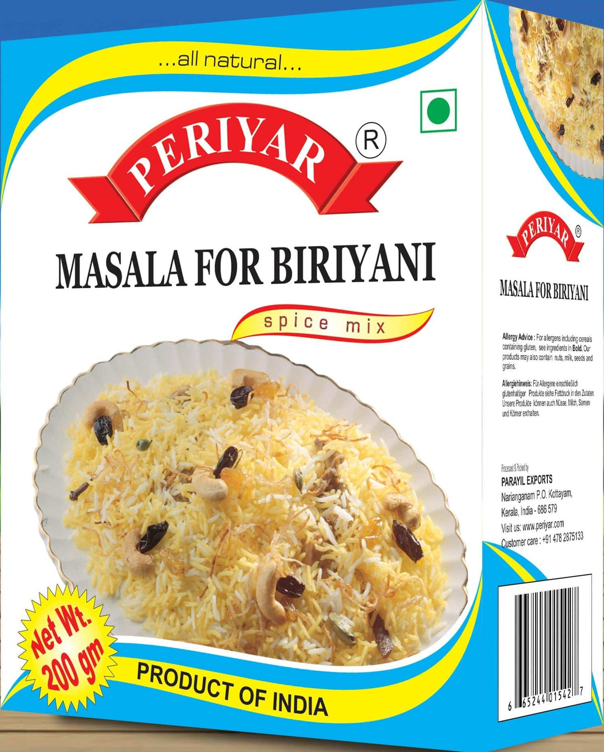 Periyar MASALA for BIRIYANI 200g [Best Before: 21 Dec 2024]