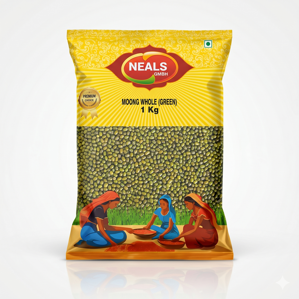 Neals Moong Whole | Mung Beans (With Skin) 1Kg