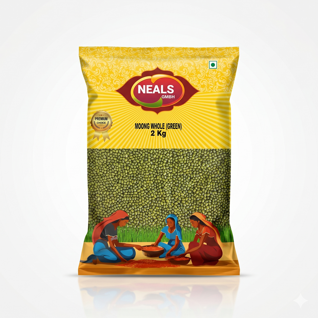 Neals Moong Whole | Mung Beans (With Skin) 2Kg