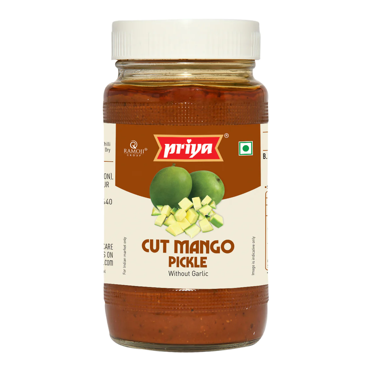 Priya CUT MANGO PICKLE (WITHOUT GARLIC) 300G