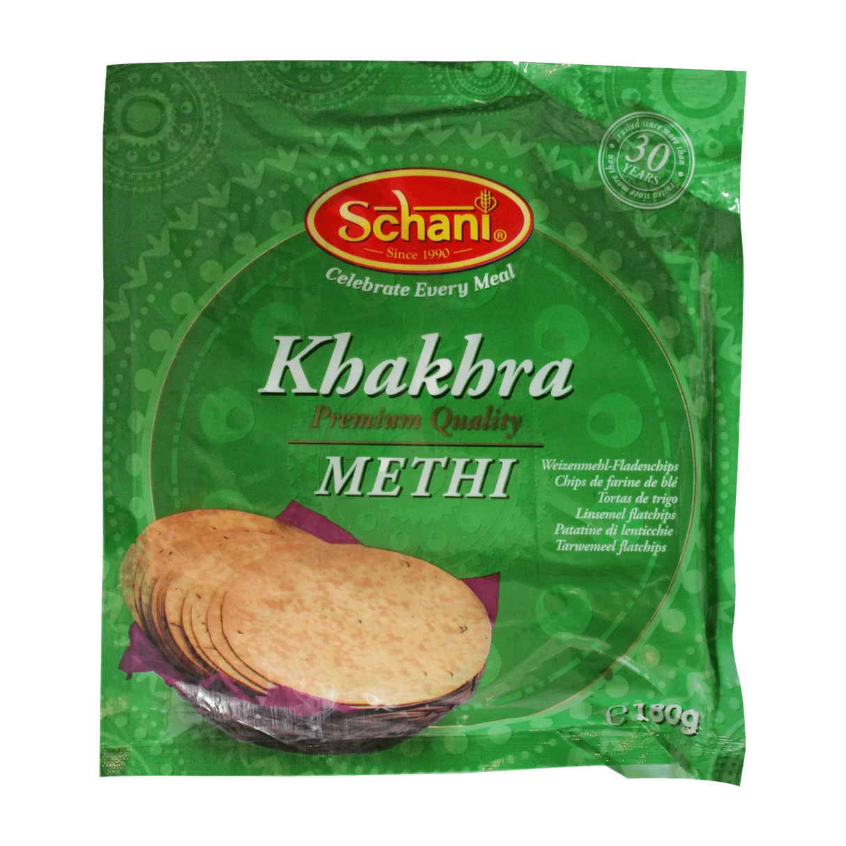 Schani Methi Khakhra 180g (BBE: 1 Jan2025)