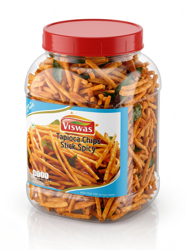 Viswas Tapioca Chips Stick (Spicy) 300g Viswas