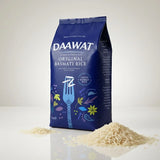 DAAWAT Original Basmati Rice packaging with rice on a white background