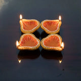 Diya Hand-Painted Fancy HP3- Set of 4 Pcs