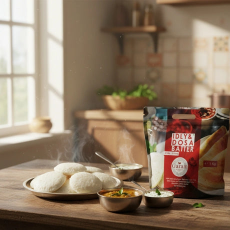 Garam Foods Fresh Idli-Dosa Batter 1Kg [Best Before: 10 Apr 2026]
