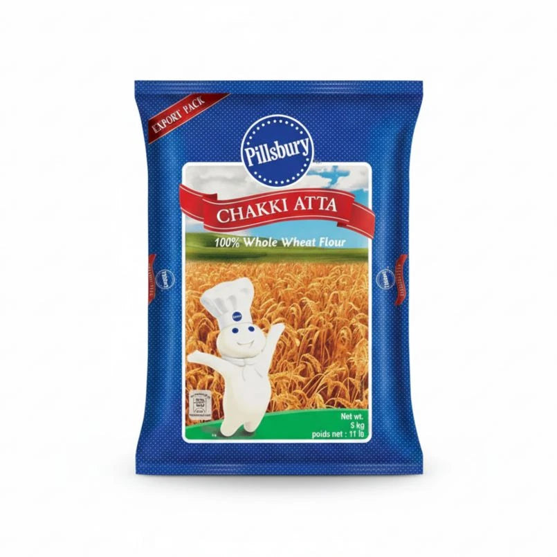 Pillsbury Chakki Atta packaging on a white background